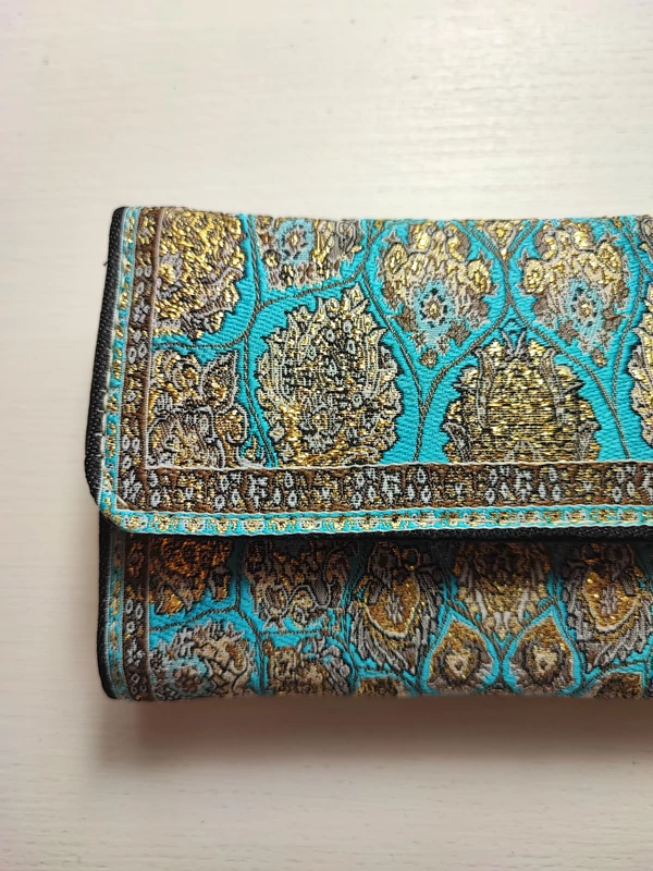 Közepes méretű török pénztárca - gold and blue