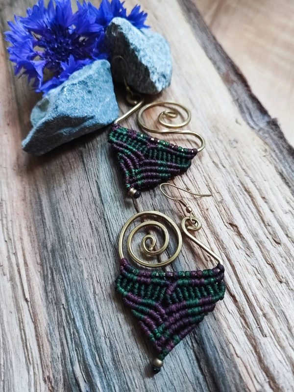 Indiai fülbevaló - csigavonalas 