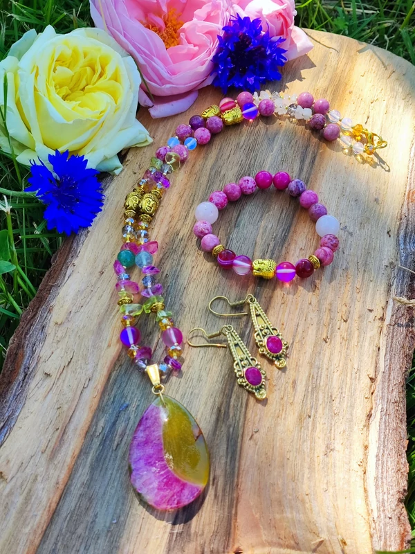 Pink Buddha nyaklánc