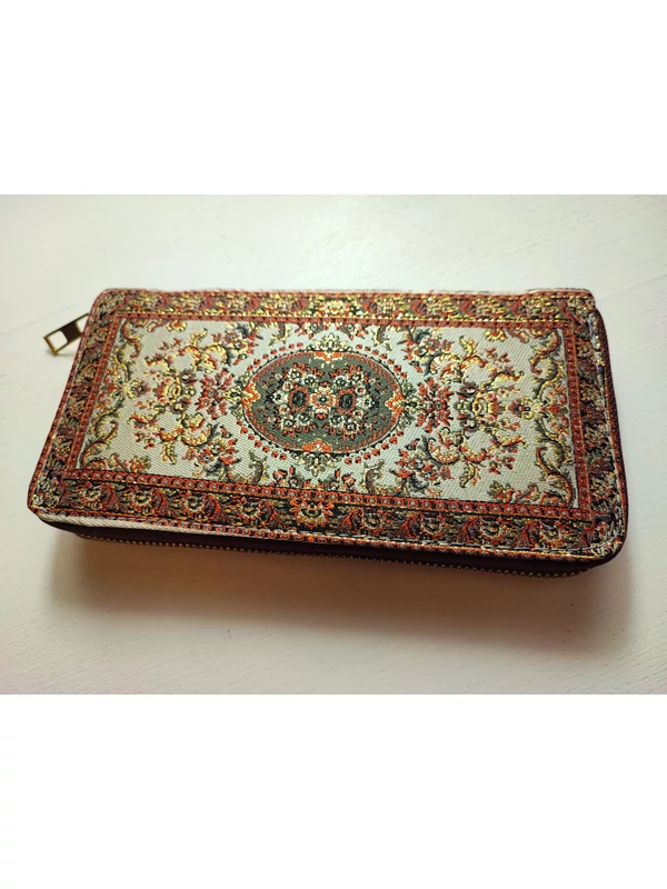 Nagy méretű, török pénztárca - arany, narancs 