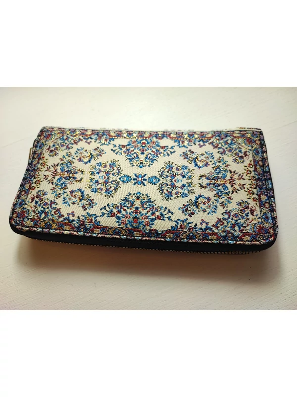 Nagy méretű, török pénztárca - apró kék virágos