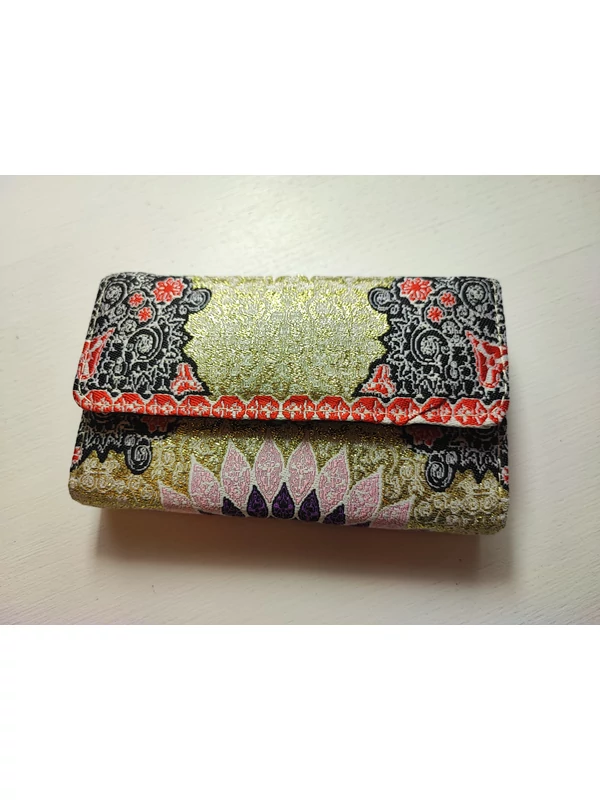 Közepes méretű török pénztárca - arany, szinesmandalás