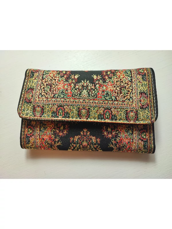 Közepes méretű török pénztárca - arany, piros, fekete