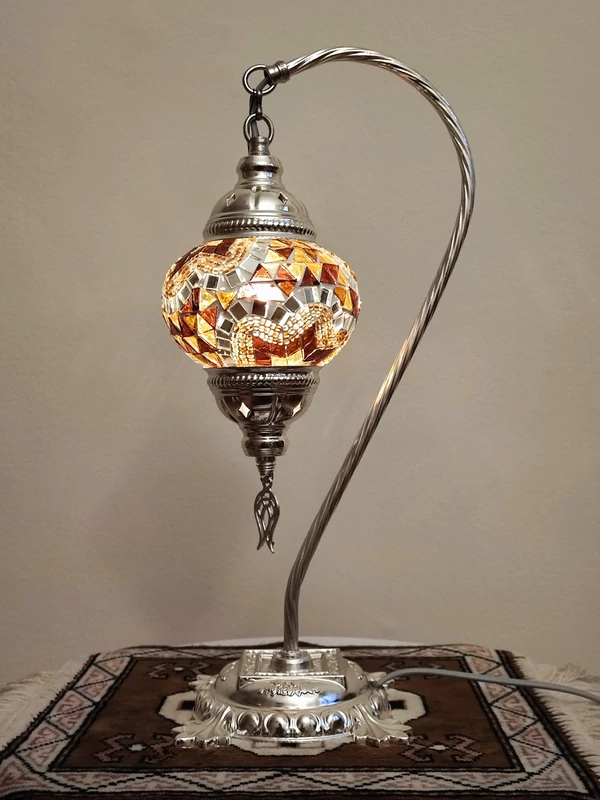 Török mozaik lámpa "swan" - ezüst, N.o.3.