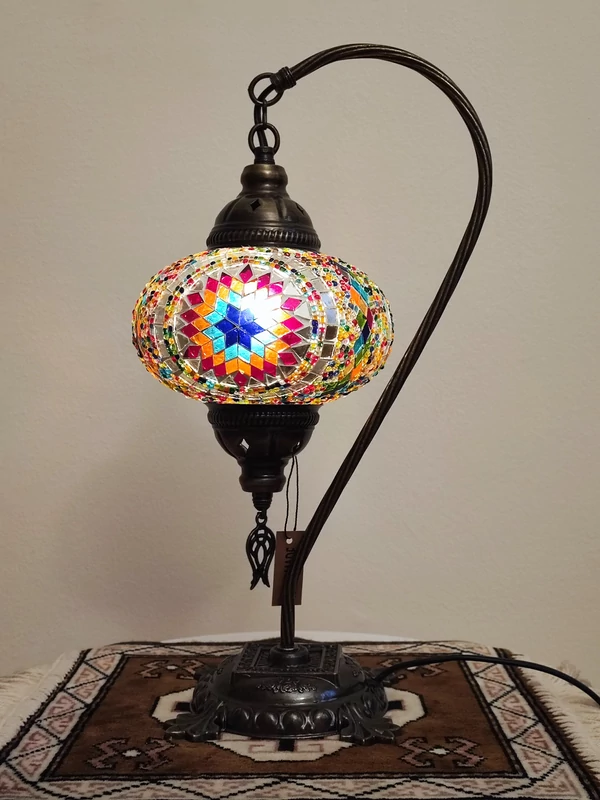 Török mozaik lámpa "swan" - nagy, bronz No.2.