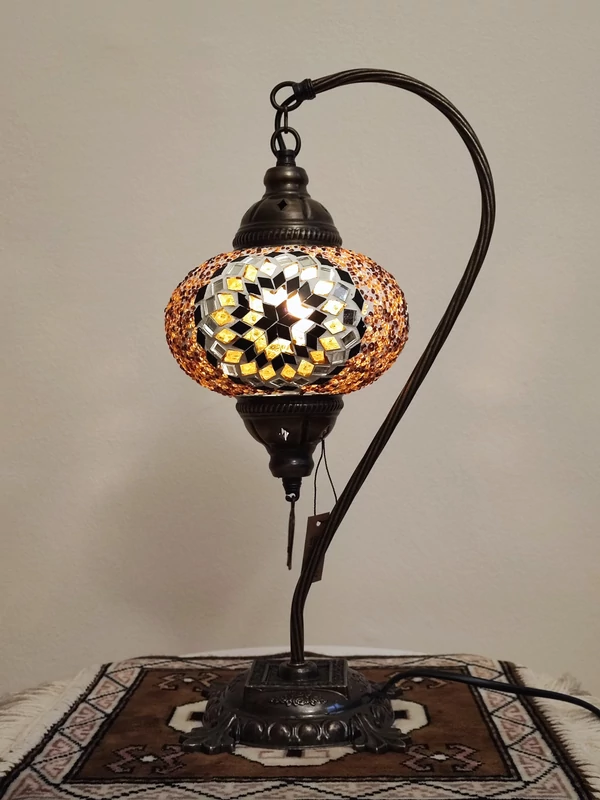 Török mozaik lámpa "swan" - nagy, bronz No.3.