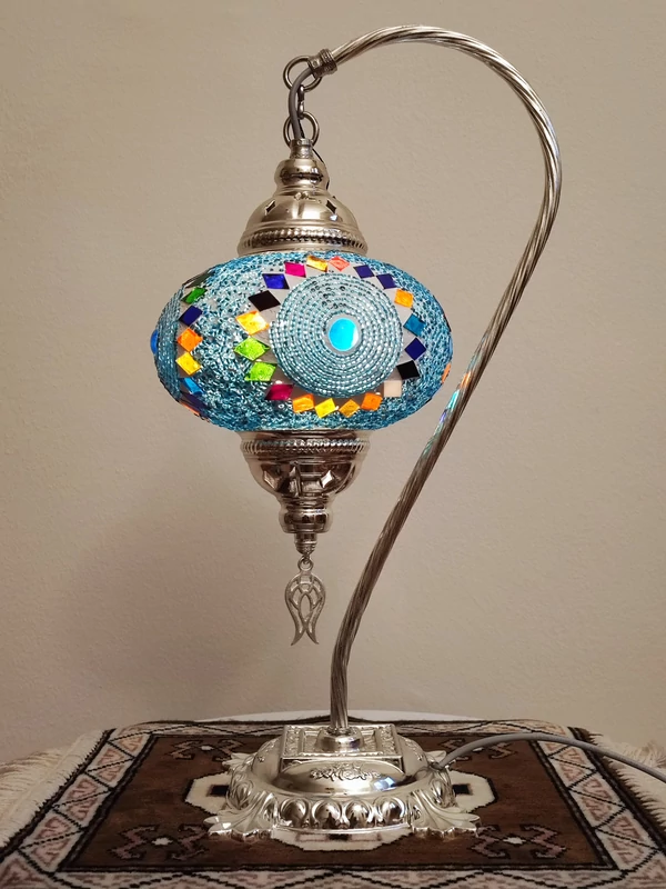 Török mozaik lámpa "swan" - nagy, ezüst No.3.