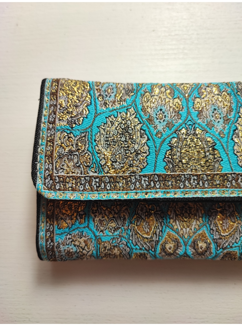 Közepes méretű török pénztárca - gold and blue