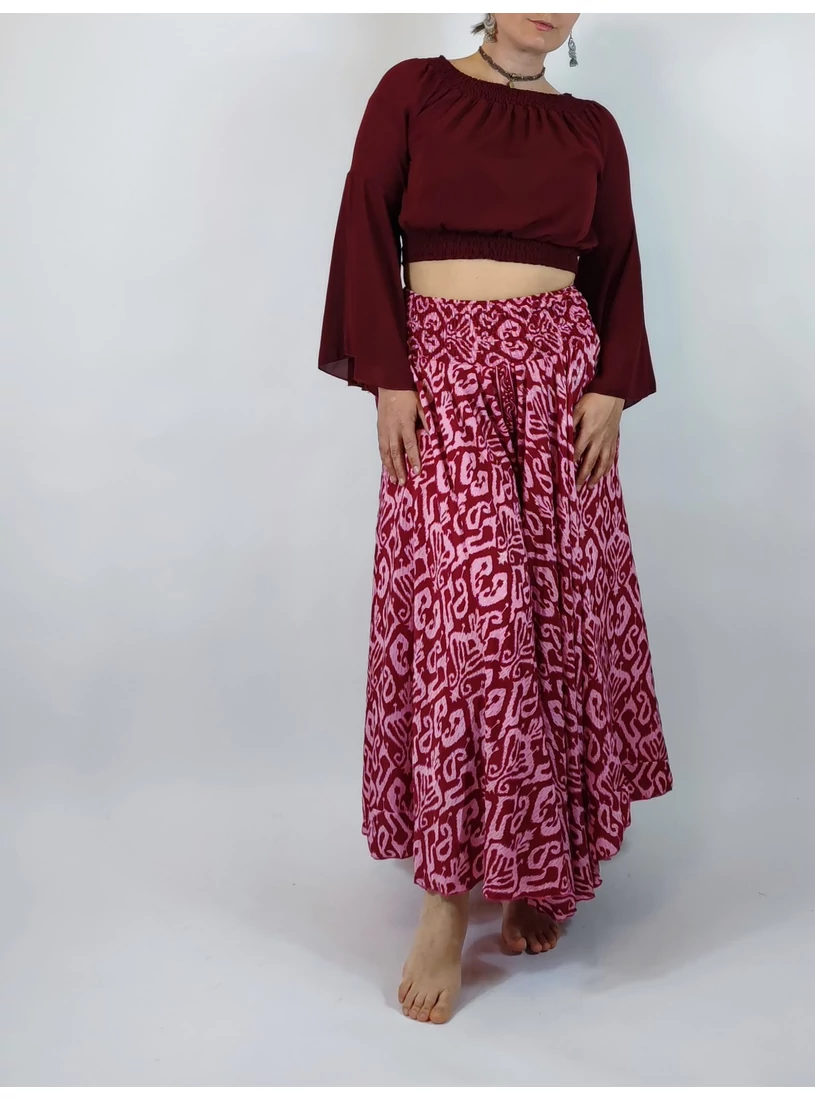 Indiai nadrág szoknya - red ikat
