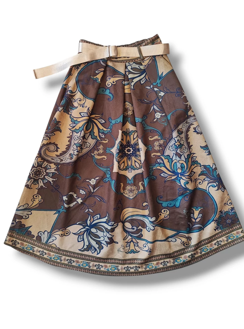 Elegáns, indás - velúr maxi szoknya 