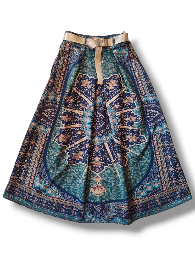 Elegáns, mandalás velúr maxi szoknya 