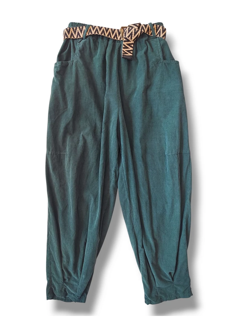 Mikrokord nadrág - zöld 