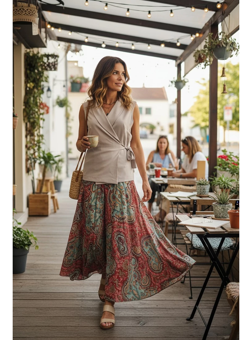Bohém stílusú, indiai nadrágszoknya - oriental 