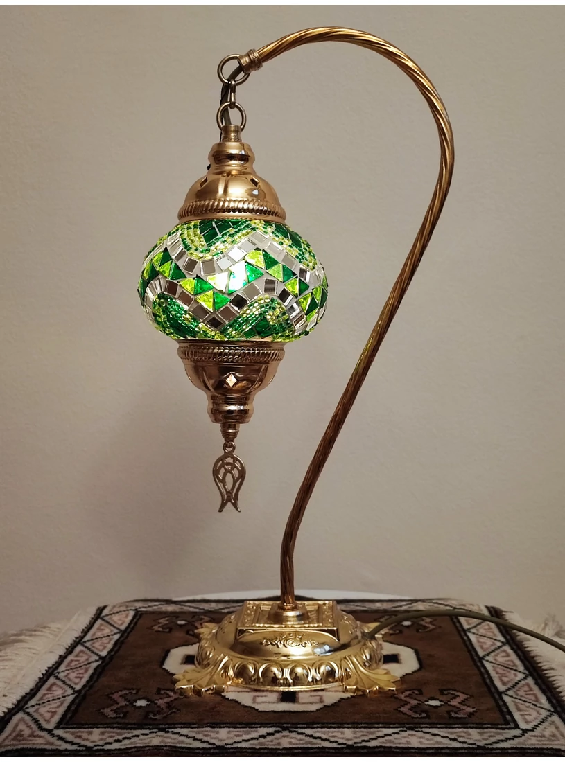 Török mozaik lámpa "swan" - arany, N.o.1.