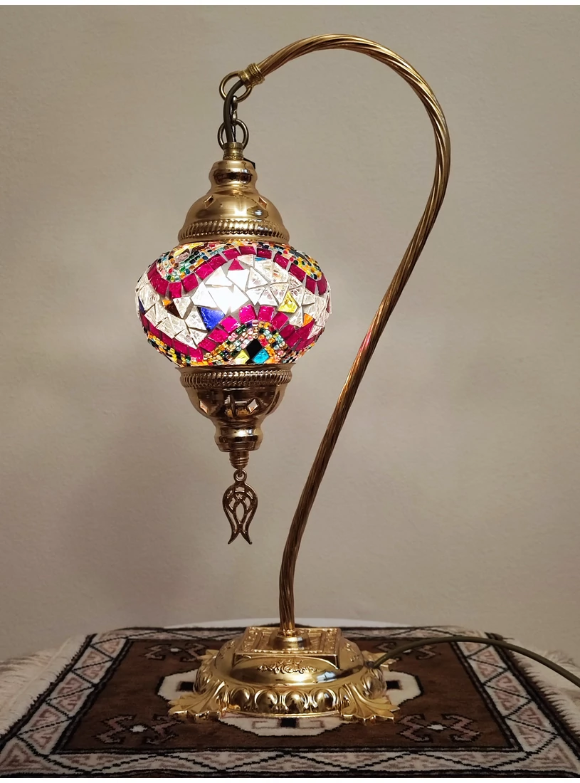 Török mozaik lámpa "swan" közepes - arany, N.o.2.