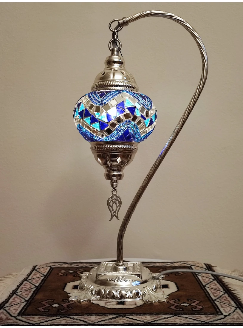 Török mozaik lámpa "swan" - ezüst, N.o.2.