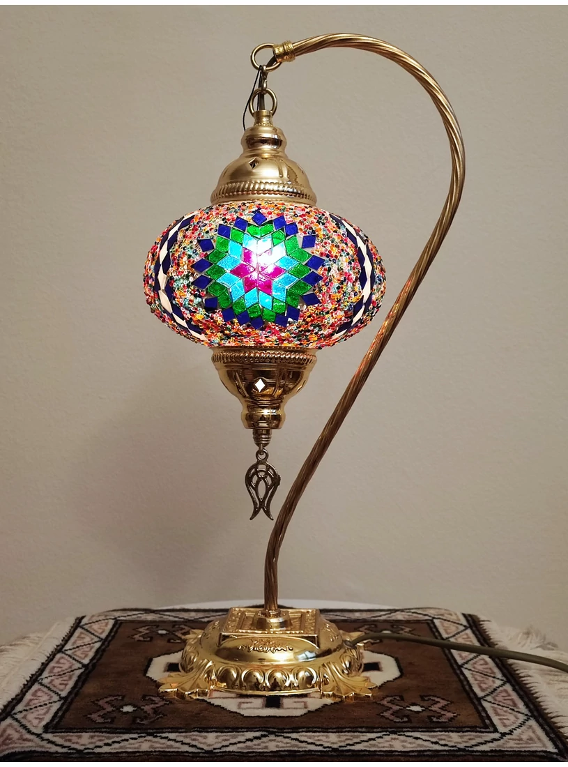Török mozaik lámpa "swan" - nagy, arany No.2.