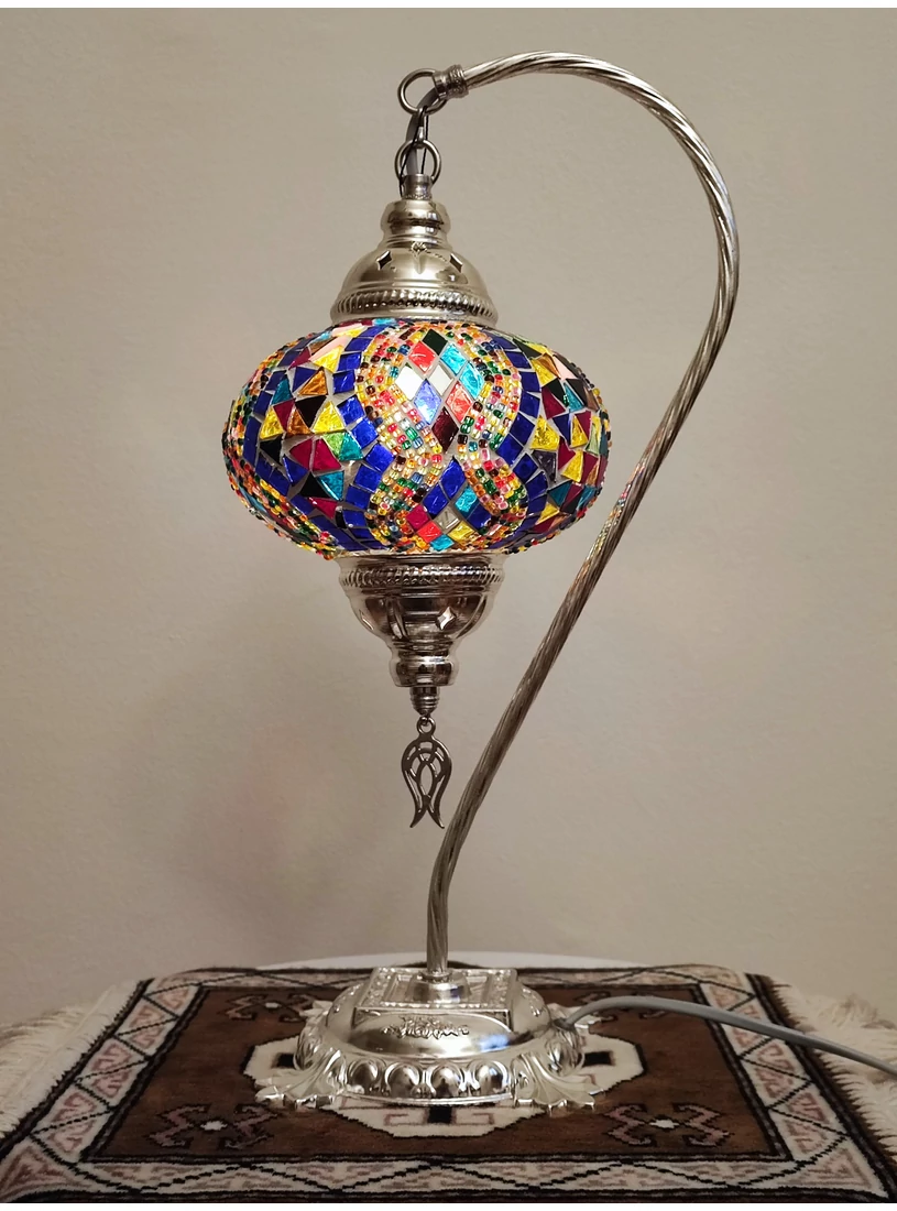 Török mozaik lámpa "swan" - nagy, ezüst No.2.