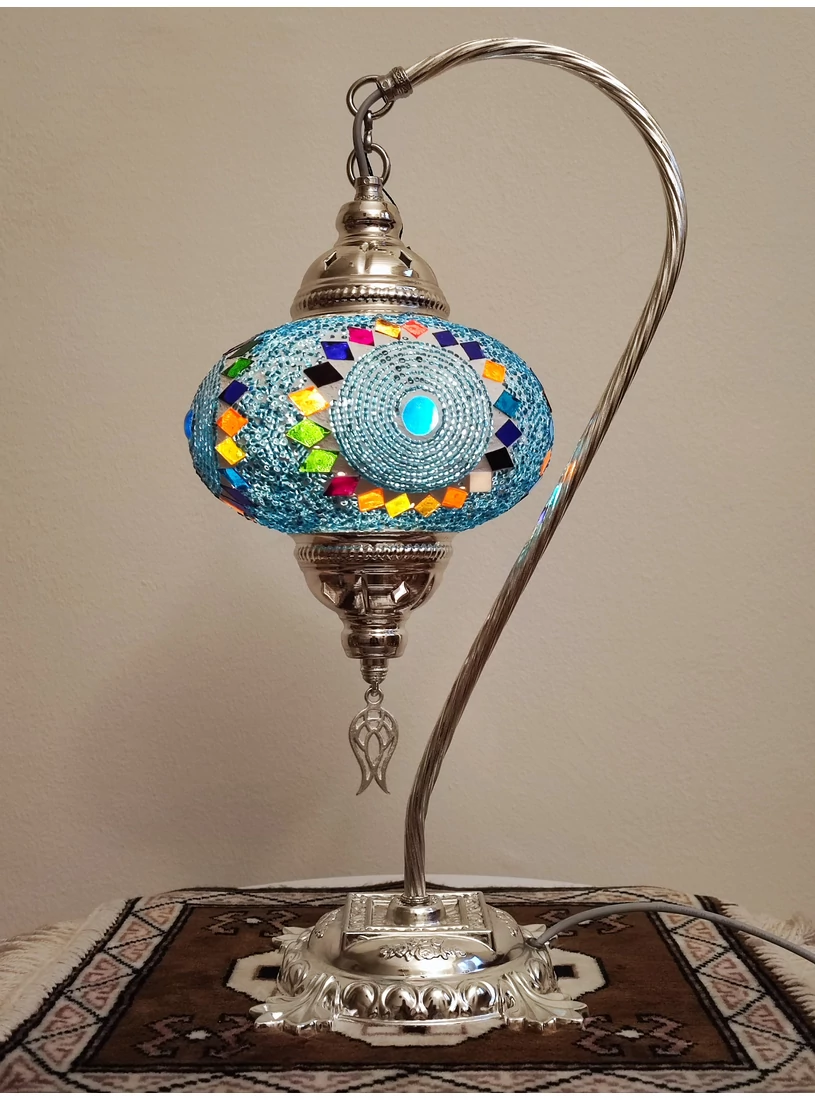 Török mozaik lámpa "swan" - nagy, ezüst No.3.