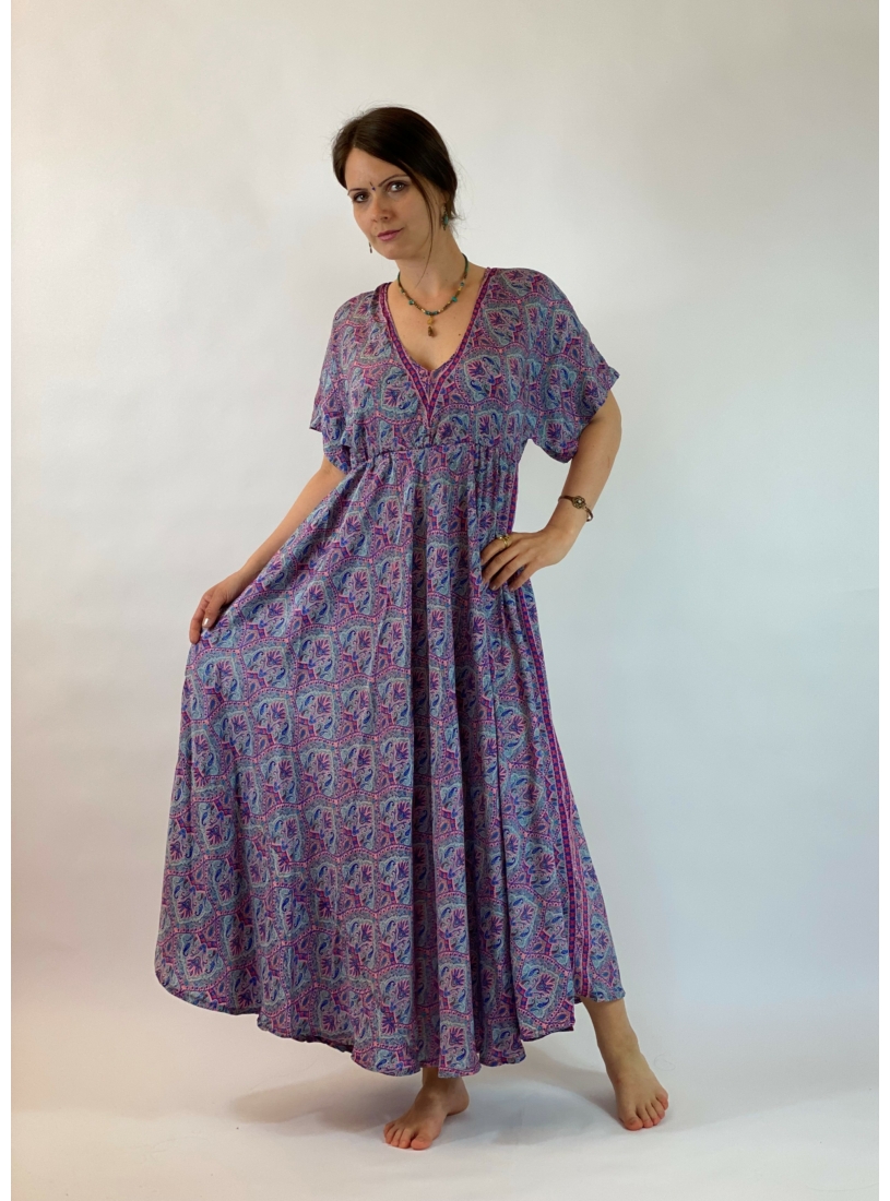 Indiai maxi ruha - világos rózsaszín 