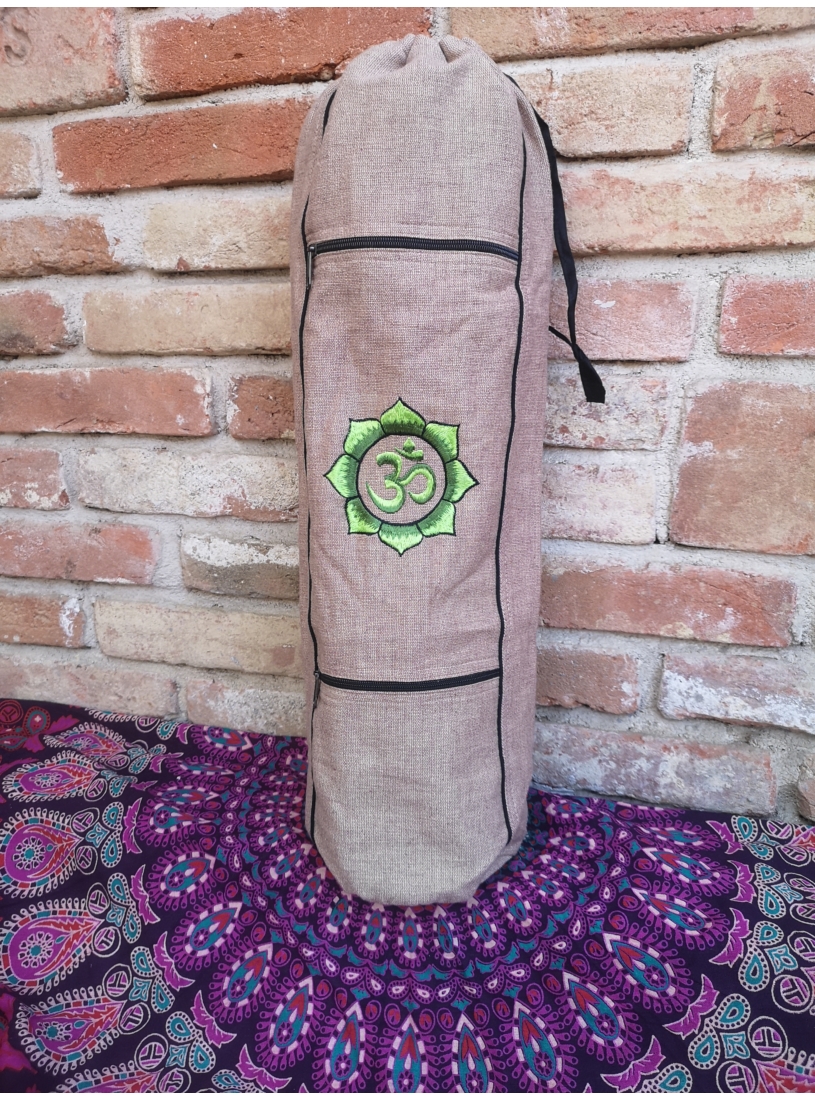 Yoga matrac tartó - natúr, zöld om - os