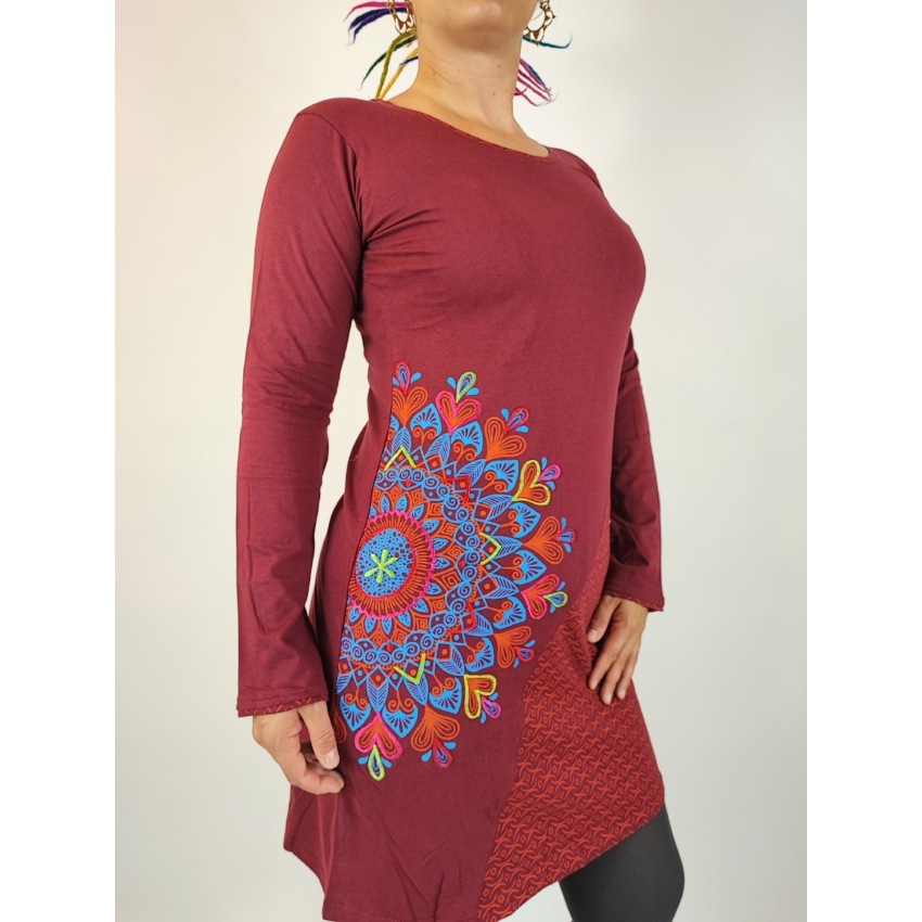 Mandala ruha - nepáli, bordó