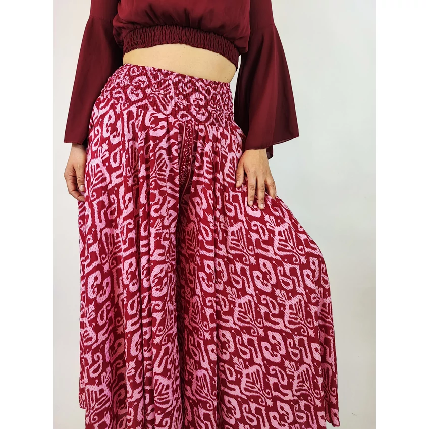 Indiai nadrág szoknya - red ikat