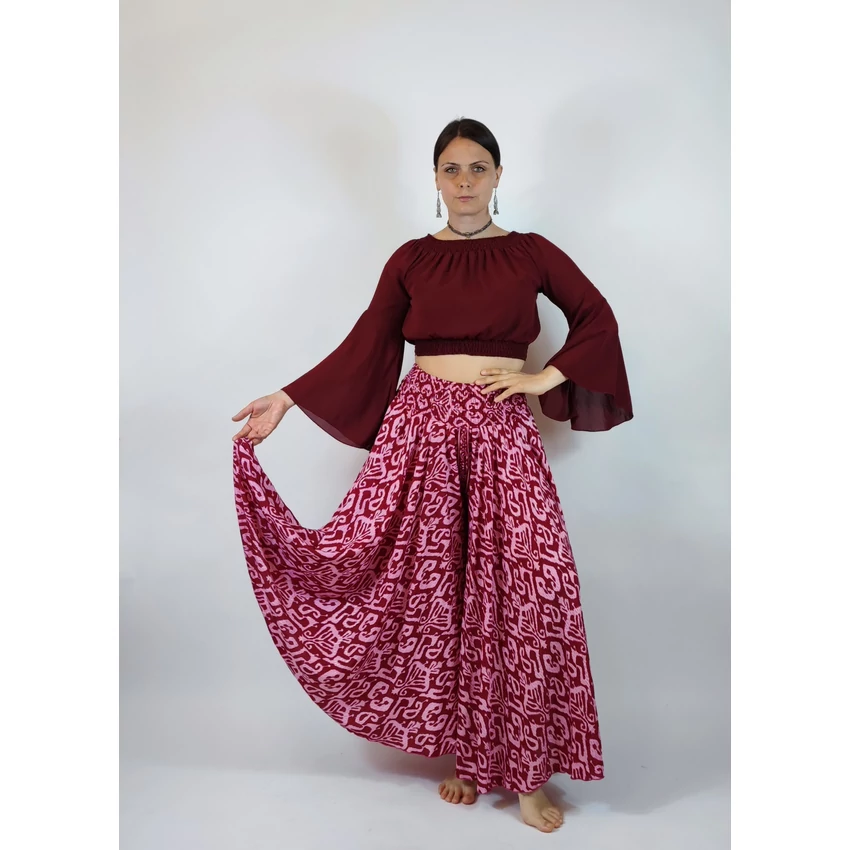 Indiai nadrág szoknya - red ikat