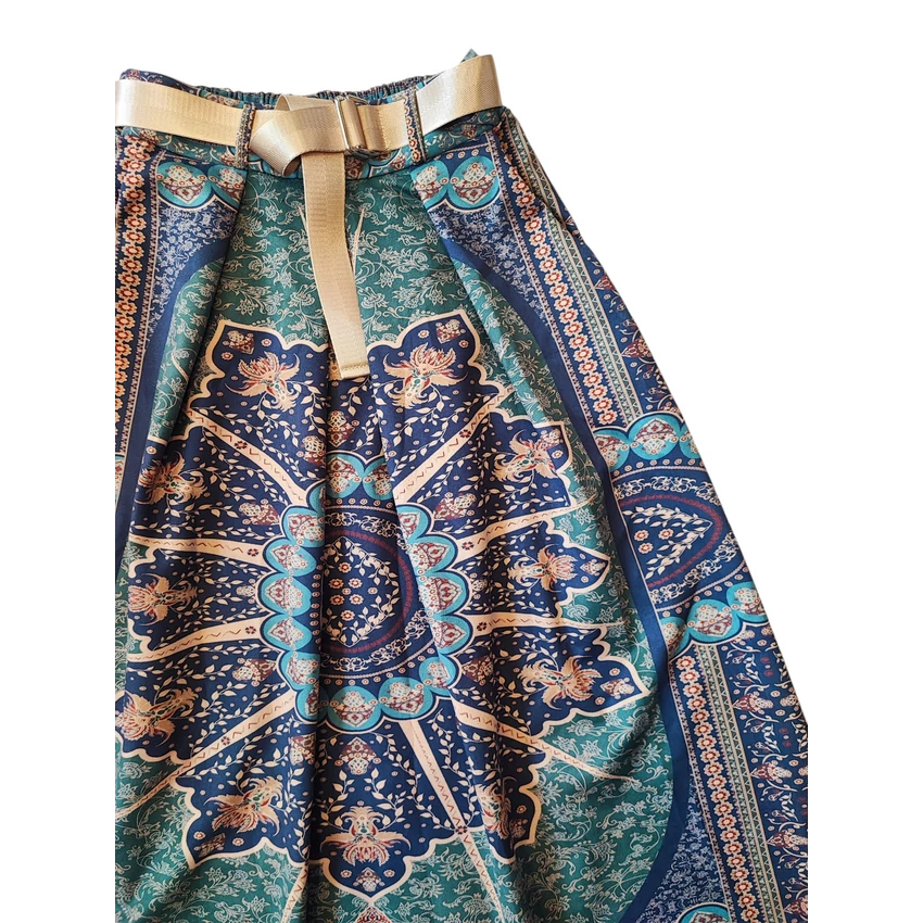 Elegáns, mandalás velúr maxi szoknya 