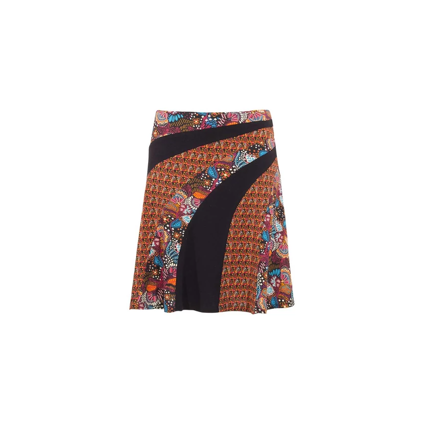 Fekete alapon mintás mini szoknya 