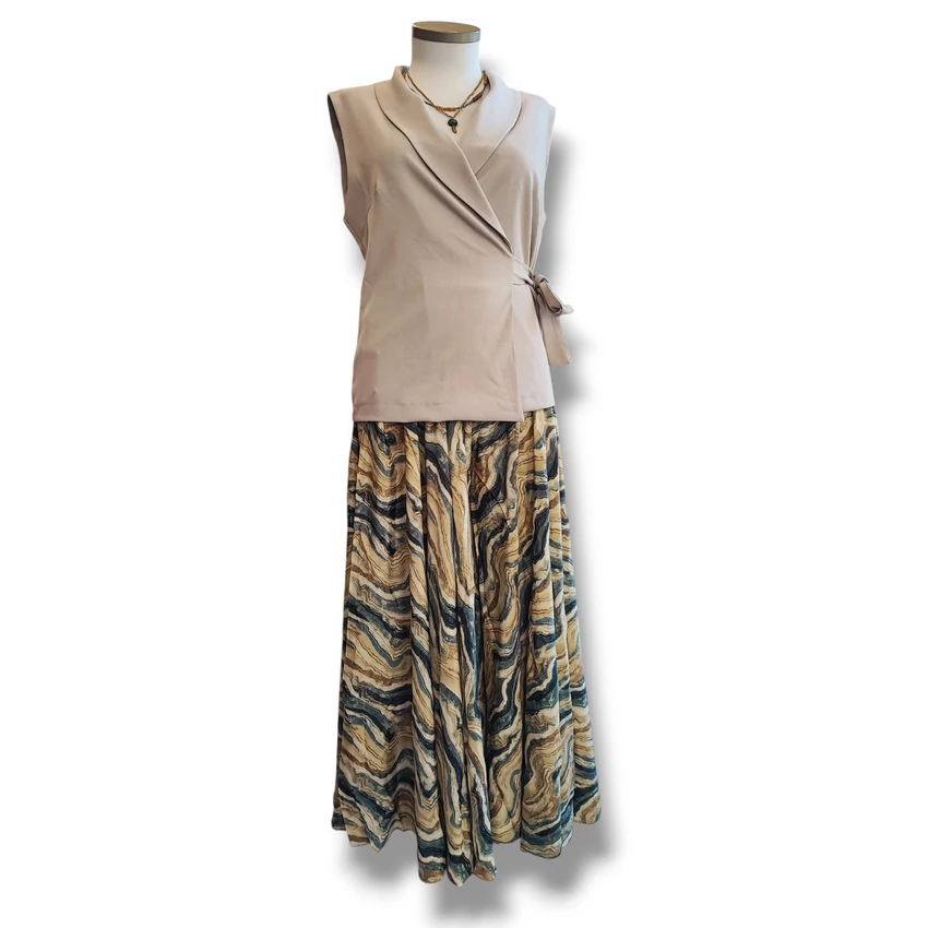 Bohém stílusú, indiai nadrágszoknya - márvány