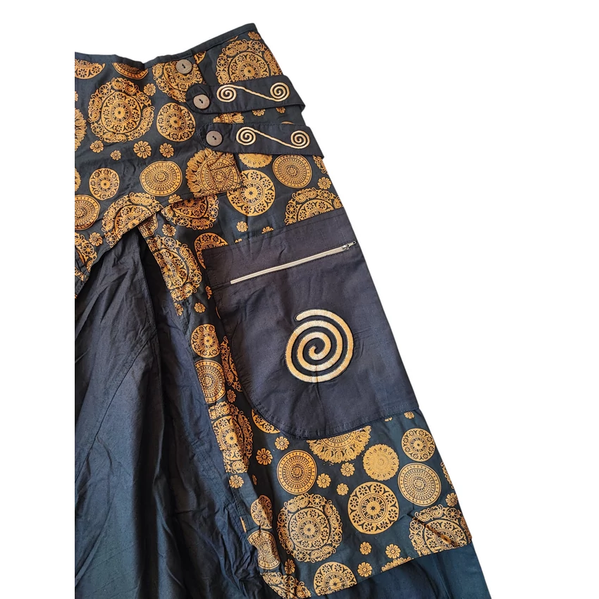 "Szoknyás" aladdin nadrág -  mandalás, csigavonalas