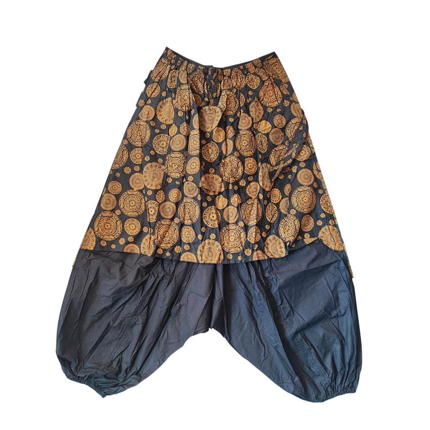 "Szoknyás" aladdin nadrág -  mandalás, csigavonalas