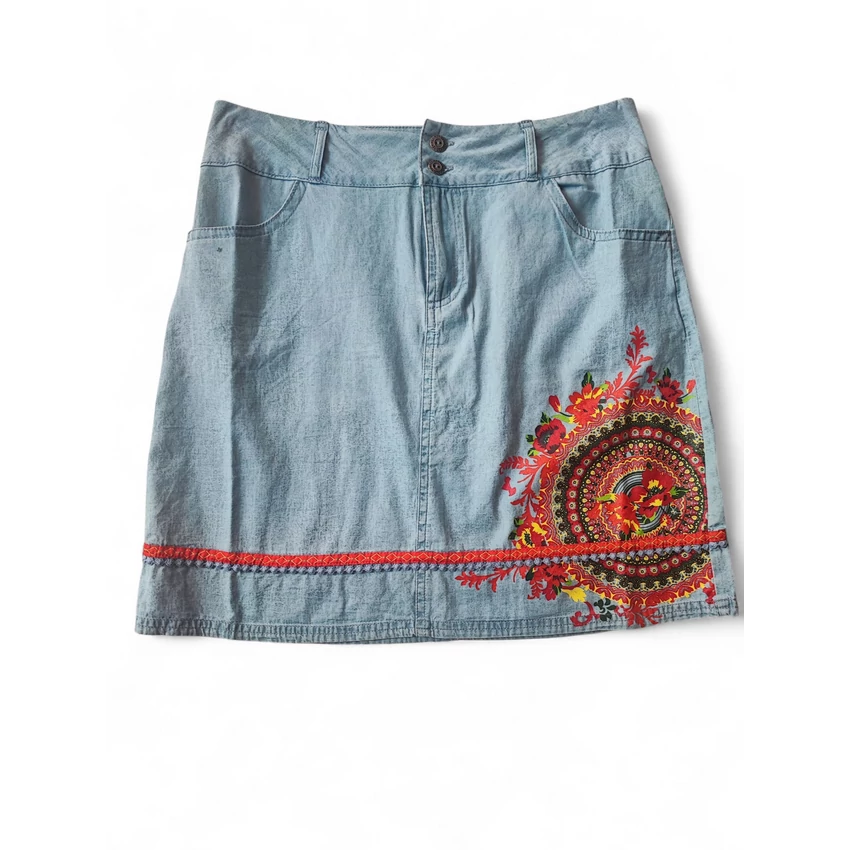 Mandalás farmerszoknya - mini