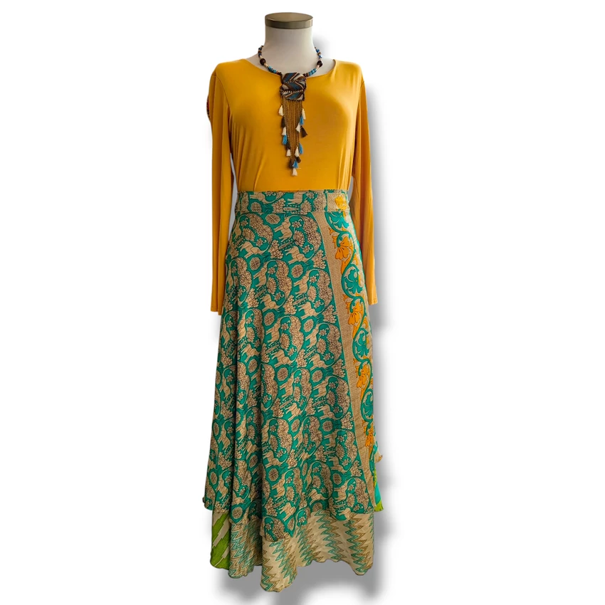 Szári szoknya - arany elefánt