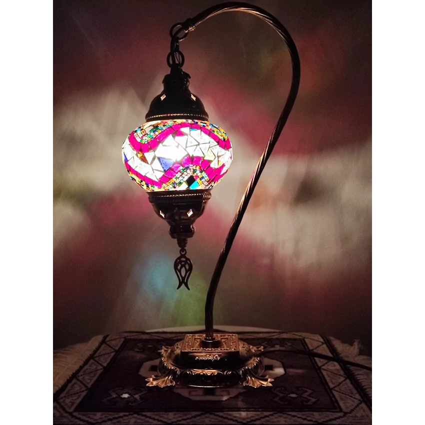 Török mozaik lámpa "swan" közepes - arany, N.o.2.