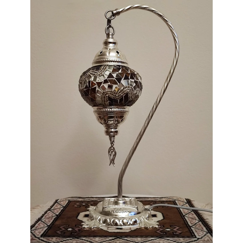 Török mozaik lámpa "swan" - ezüst, N.o.3.