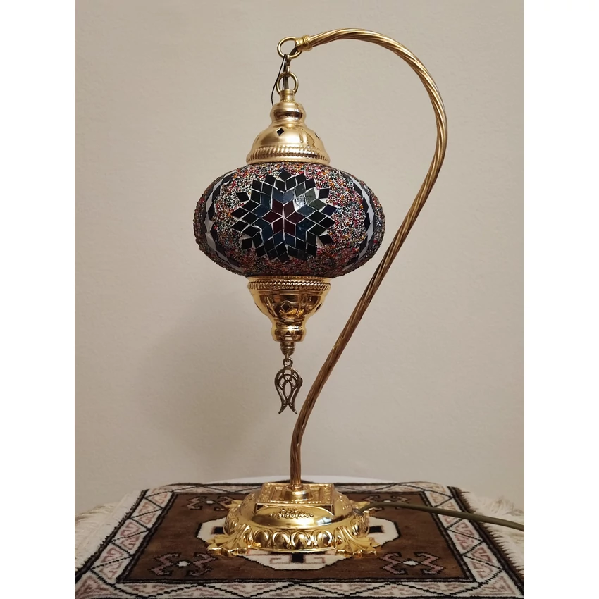Török mozaik lámpa "swan" - nagy, arany No.2.