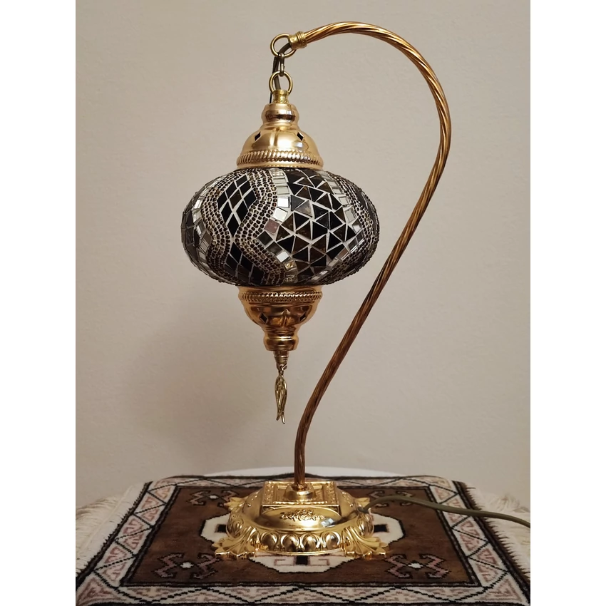 Török mozaik lámpa "swan" - nagy, arany No.3.