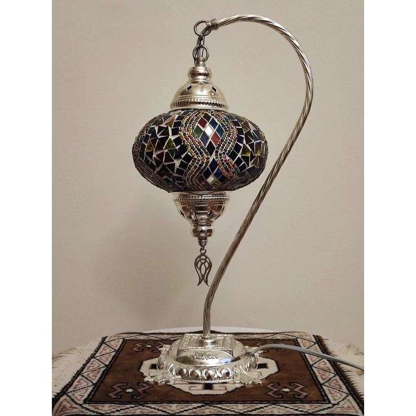 Török mozaik lámpa "swan" - nagy, ezüst No.2.