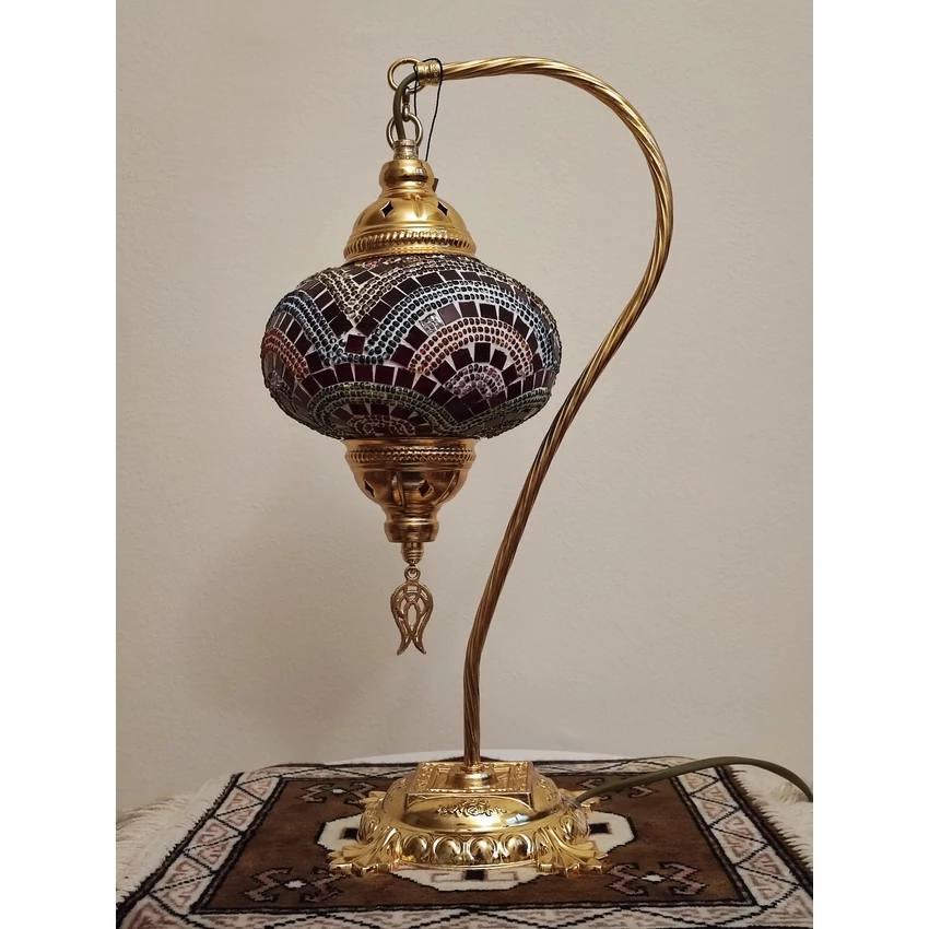 Török mozaik lámpa "swan" - nagy, arany No.4.
