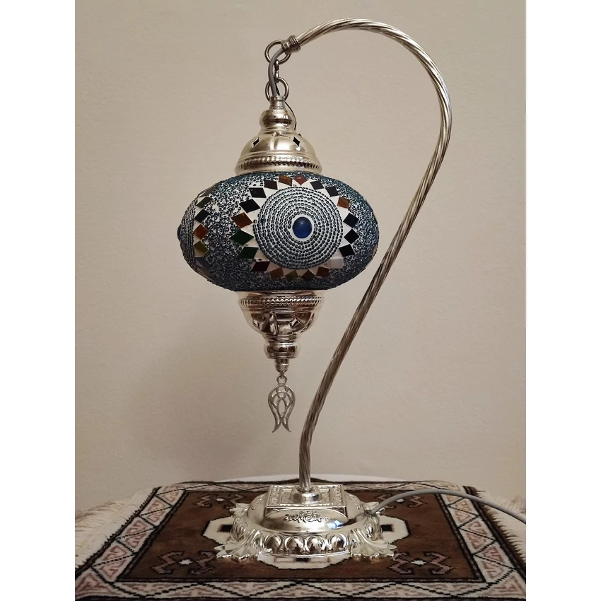 Török mozaik lámpa "swan" - nagy, ezüst No.3.