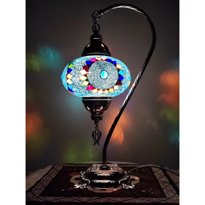 Török mozaik lámpa "swan" - nagy, ezüst No.3.