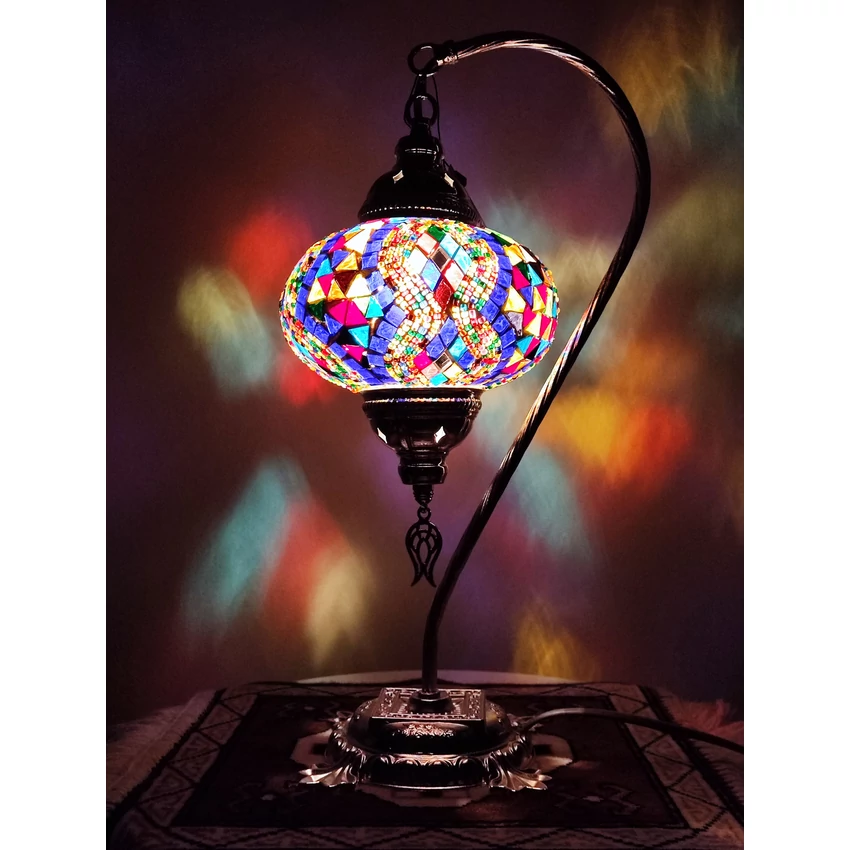 Török mozaik lámpa "swan" - nagy, ezüst No.2.