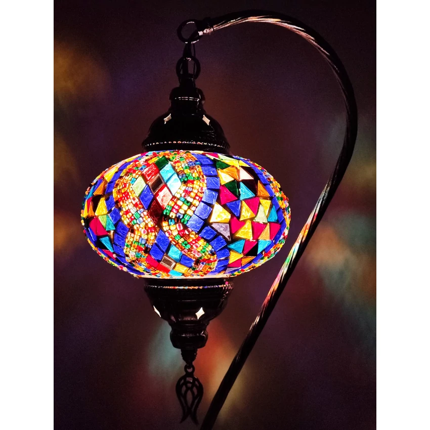 Török mozaik lámpa "swan" - nagy, ezüst No.2.