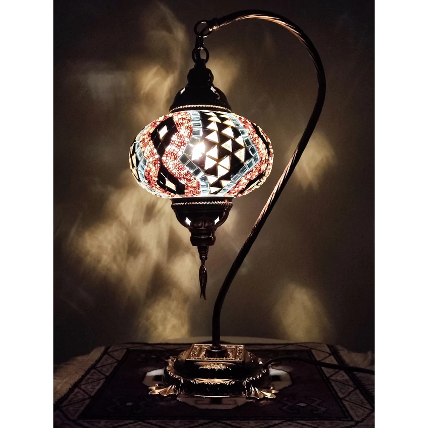 Török mozaik lámpa "swan" - nagy, arany No.3.