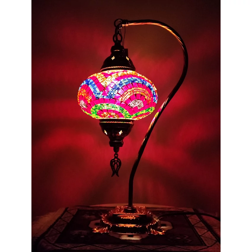 Török mozaik lámpa "swan" - nagy, arany No.4.