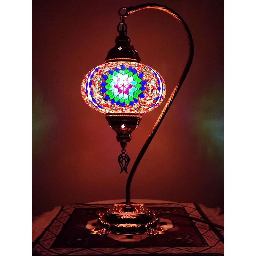 Török mozaik lámpa "swan" - nagy, arany No.2.