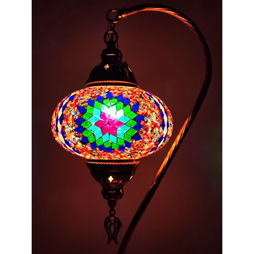 Török mozaik lámpa "swan" - nagy, arany No.2.