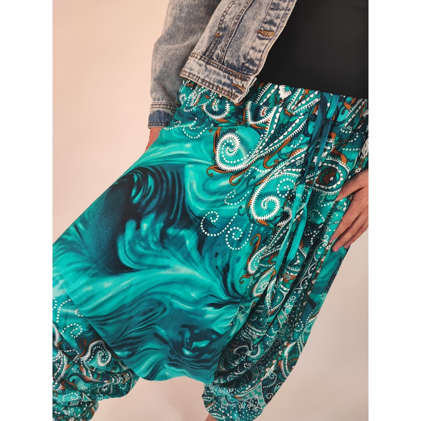 Thaiföldi aladdin nadrág - kék hullám